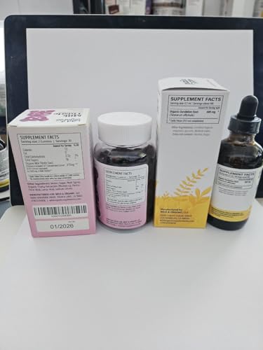 Detalle de gomitas de cardo mariano Wild Organic para detox hepático