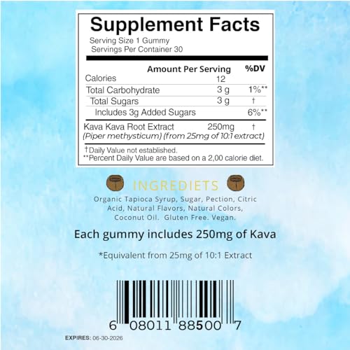 Version 1.0.0 Detalle gomitas Kava Amazing Botanicals para relajación tropical