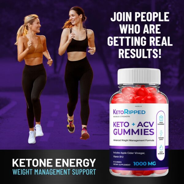 Version 1.0.0 Etiqueta del suplemento Keto Ripped ACV para pérdida de peso