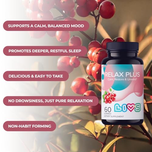 Version 1.0.0 Detalle de gomitas LIVS Relax Plus con ingredientes calmantes