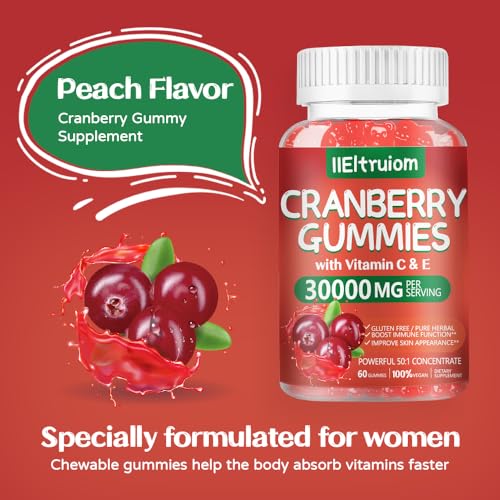 Detalle gomitas masticables con extracto natural de arándano