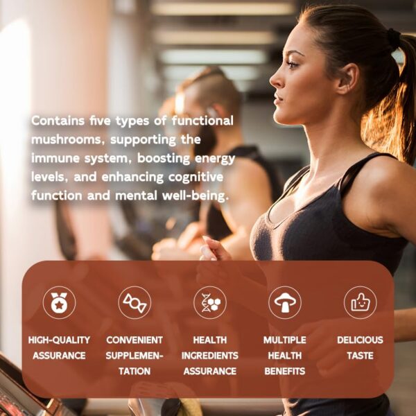 Detalle gomitas Melena de León para energía y enfoque mental