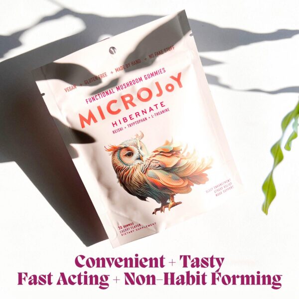 Detalle gomitas Microjoy Hibernate ingredientes naturales