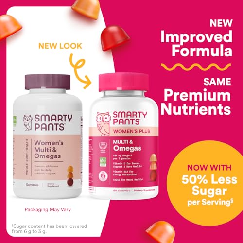 Detalle de gomitas multivitamínicas SmartyPants para mujer sabor fruta