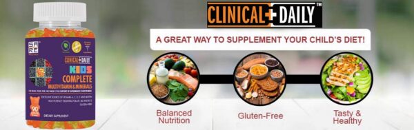 Detalle gomitas multivitamínicas para niños Clinical Daily