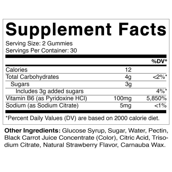 Caja gomitas Vitamatic vitamina B6 100 mg sabor baya