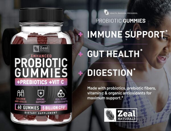 Version 1.0.0 Detalle gomitas probióticas sabor bayas orgánicas