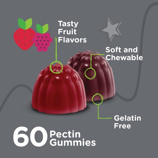 Detalle gomitas sabor frutas sin azúcar añadida