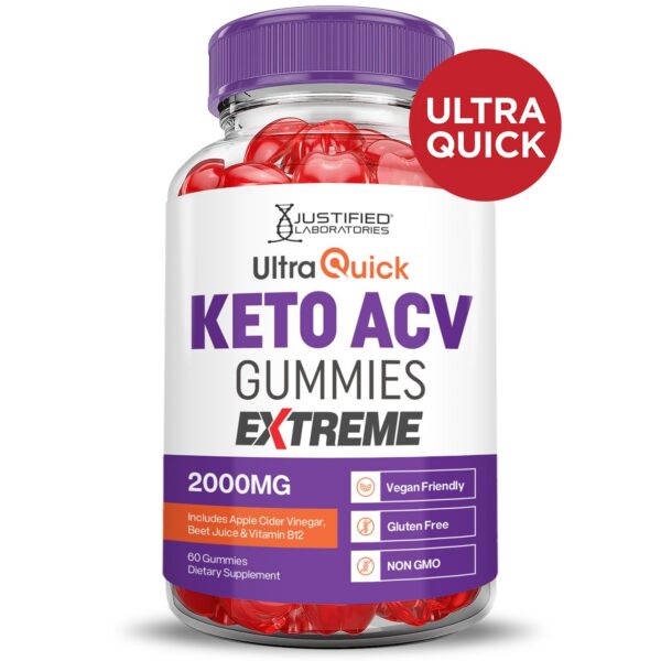Detalle gomitas Ultra Quick Keto ACV con vitamina B12