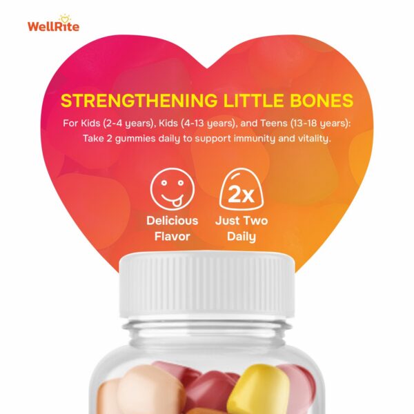 Version 1.0.0 Detalle gomitas Wellrite vitamina C sabor naranja