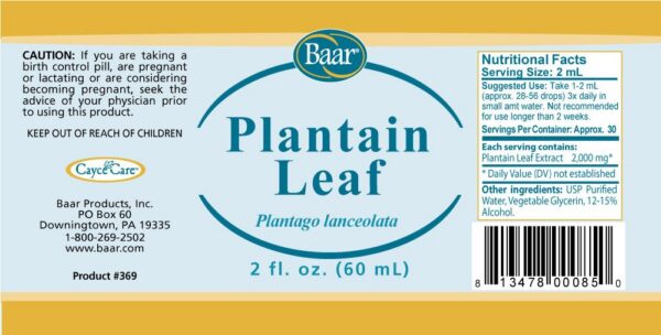 Detalle gotero extracto hoja de plátano Baar 2oz
