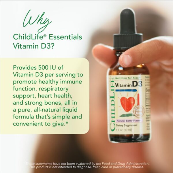 Detalle gotero gotas vitamina D3 ChildLife Essentials