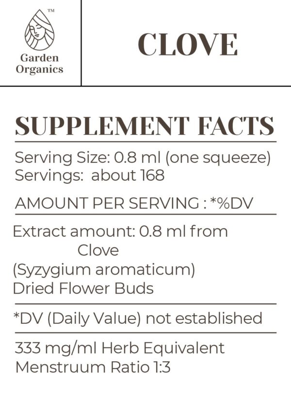 Version 1.0.0 Detalle gotero tinctura clavo natural Garden Organics