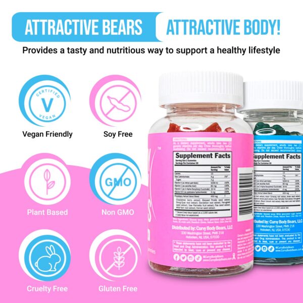 Detalle gummies sabor a baya Curvy Body Bears mujer