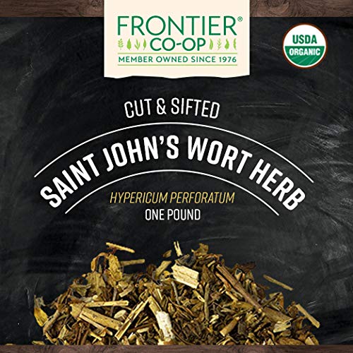 Detalle hierba de San Juan seca orgánica para infusiones