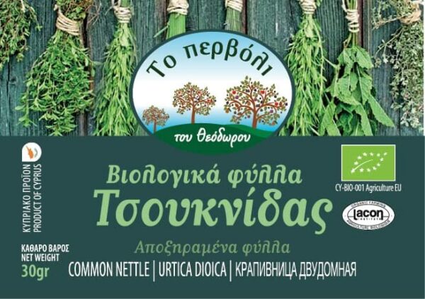 Detalle hojas secas de ortiga orgánica Grecia Chipre Mediterránea