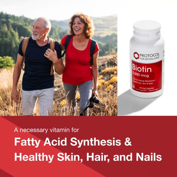 Detalle información nutricional biotina 5000 mcg