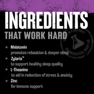 Detalle Animal PM ingredientes melatonina, GABA y vitaminas para sueño