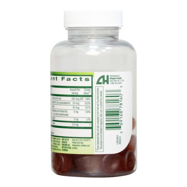 Detalle ingredientes gomitas NutraA2Z complejo B