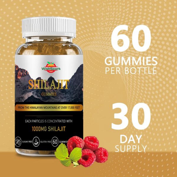 Detalle ingredientes gomitas Shilajit WISHSPARK