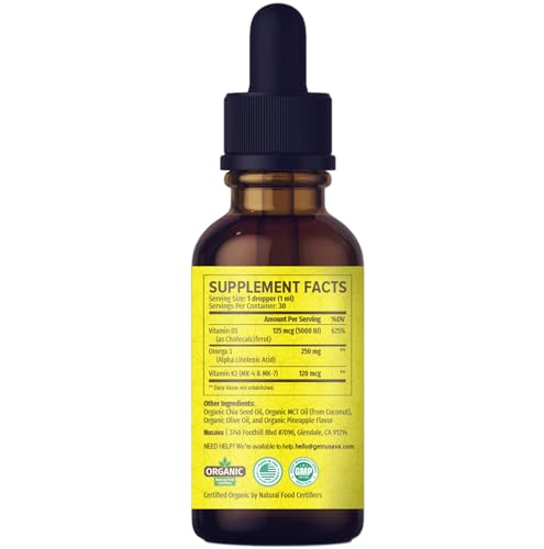 Version 1.0.0 Detalle ingredientes gotas líquidas NUSAVA Vitamina D3 K2