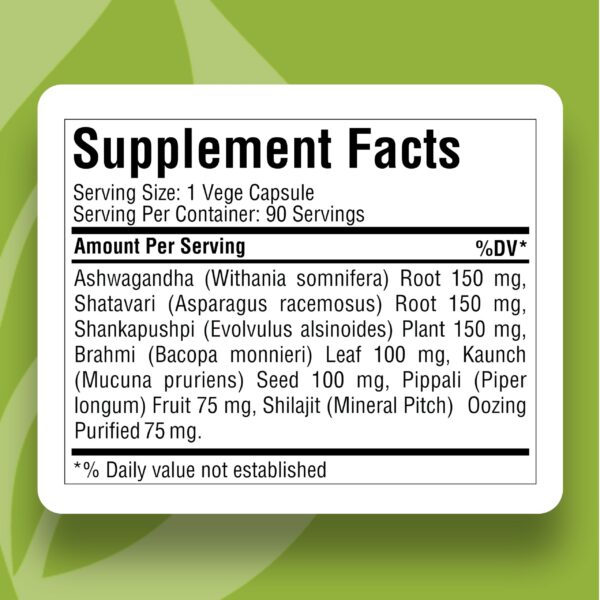 Detalle ingredientes Herbsforever True Calm suplemento ayurvédico