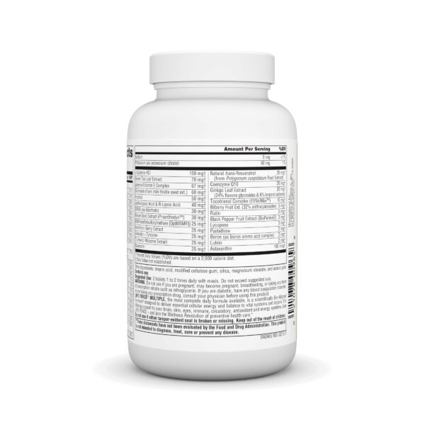 Version 1.0.0 Detallé ingredientes del multivitamínico Life Force 60 tabletas