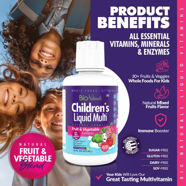 detalle ingredientes multivitaminico liquido bio naturals niños