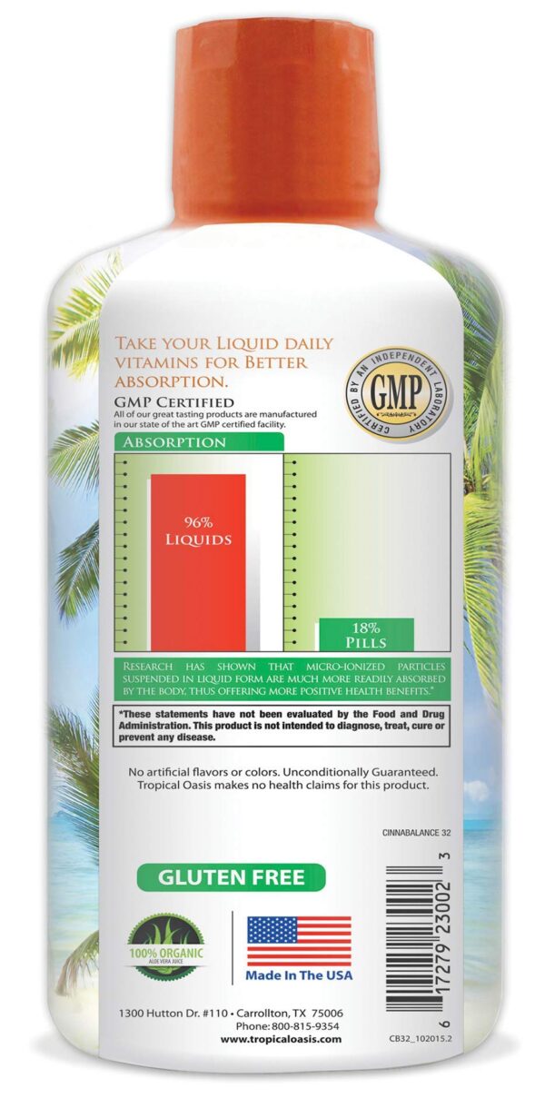 Version 1.0.0 Detalle ingredientes naturales para suplemento Cinnabalance