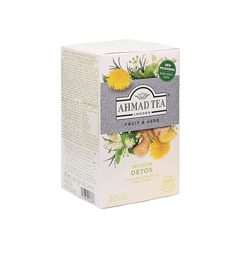 Detalle ingredientes naturales té herbal detox Ahmad Tea