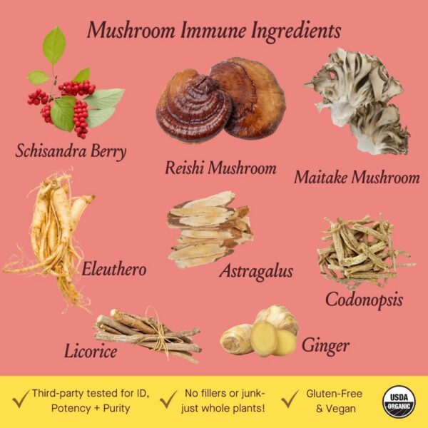 Etiqueta botella suplemento inmunológico Urban Moonshine