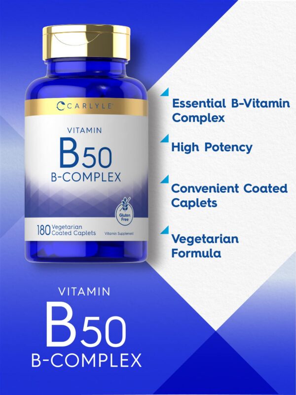 Detalle ingredientes vitamina b50 complejo carlyle alta potencia