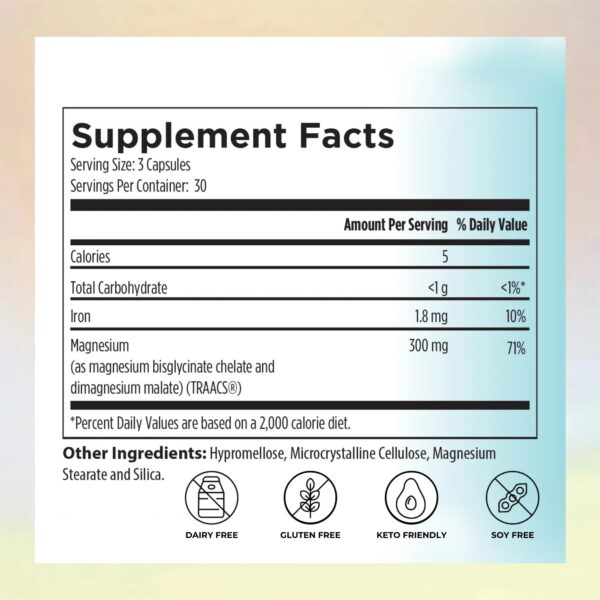 Version 1.0.0 Detalle de cápsula de magnesio quelado