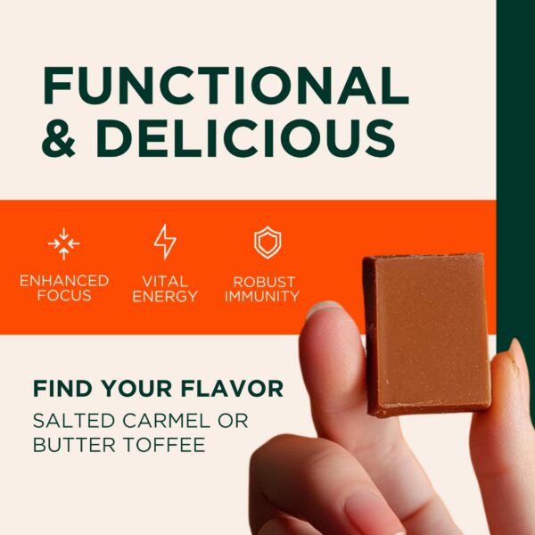 Detalle de masticables Genius Lion's Mane en envase para mejorar enfoque