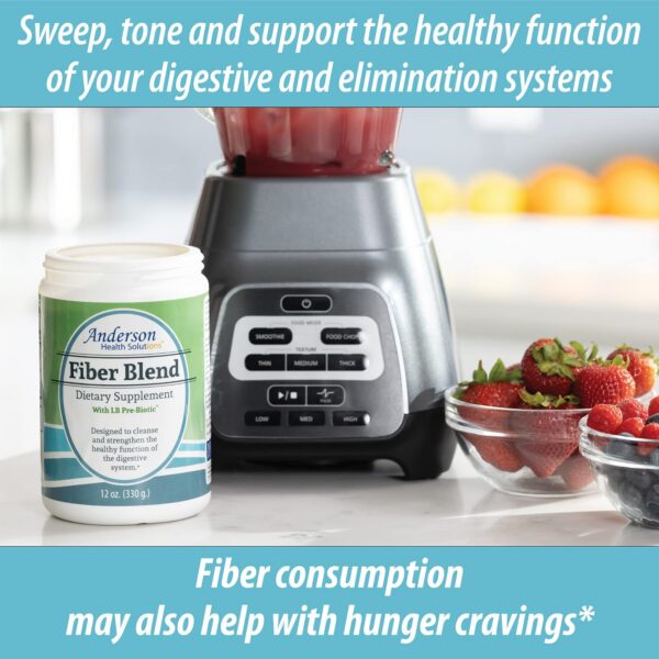 Detalle mezcla de fibra natural Anderson con prebiótico