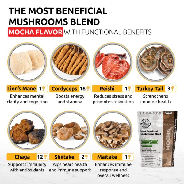 Detalle de la Mezcla Mocha de Superfood Mushroom