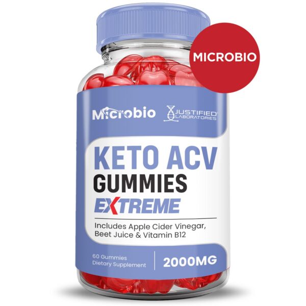 Detalle de Microbio Keto ACV gomitas con ingredientes naturales