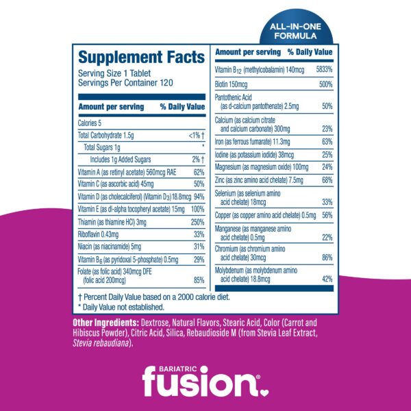 Detalle del multivitamínico con hierro Bariatric Fusion