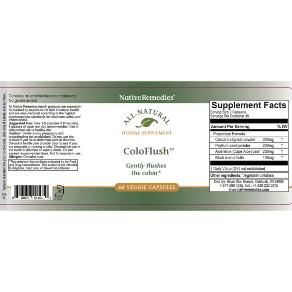 Detalle del producto Native Remedies ColoFlush para limpieza