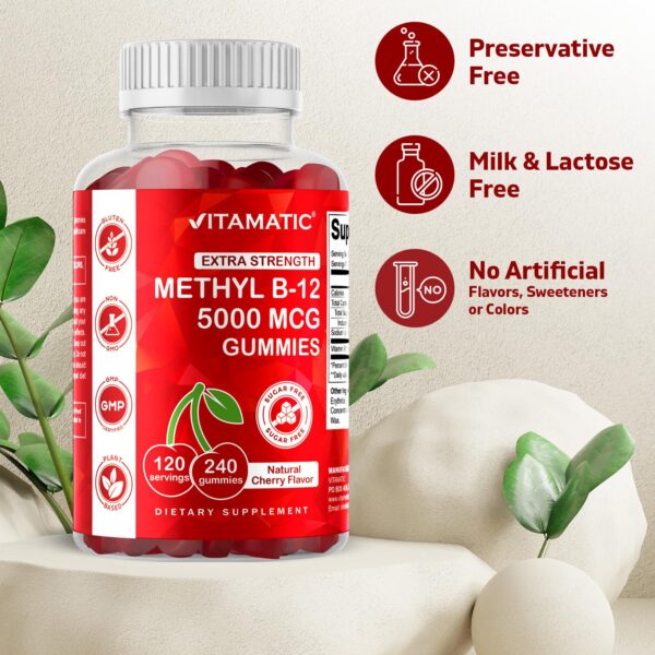 Detalle nutricional gomitas Vitamatic vitamina b12