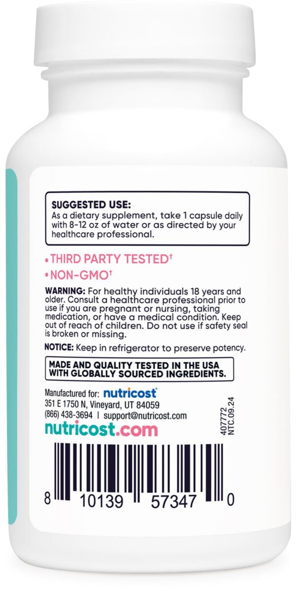 Imagen detalle Nutricost probiótico mujeres 10 mil millones UFC