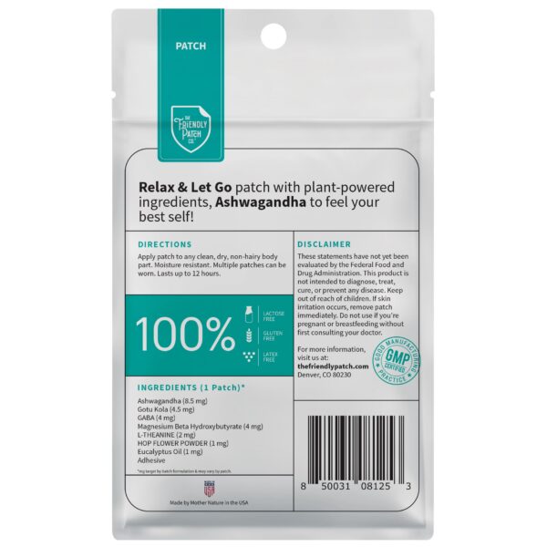 Version 1.0.0 Detalle parche calmante con Ashwagandha y Gaba