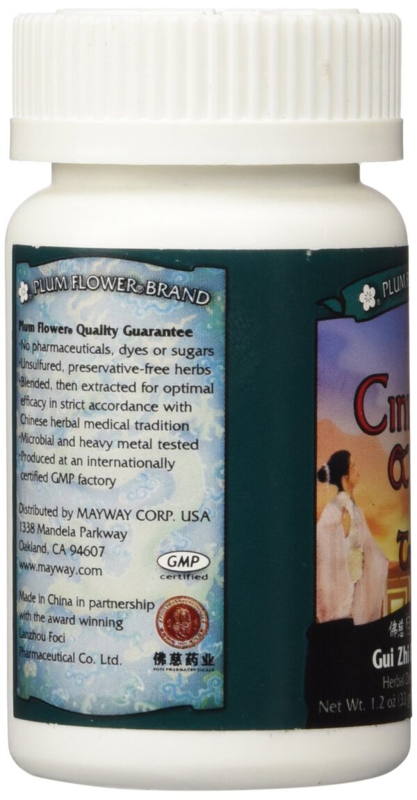 Detalle pastillas de té Canela y Poria embalaje Plum Flower