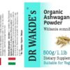 Version 1.0.0 Detalle de polvo ashwagandha DR WAKDE'S ayurveda natural