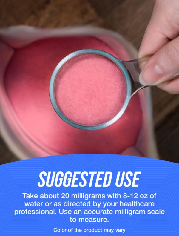 Polvo vitamina b12 BulkSupplements mostrado con cuchara