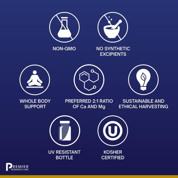 Detalle de polvo calcio magnesio coral Sango Premier Labs