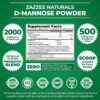 Detalle del polvo D-Mannosa Plus con probióticos y arándano Zazzee