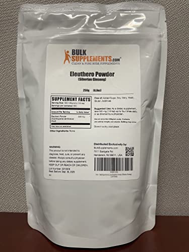 Version 1.0.0 Detalle polvo Eleuthero BulkSupplements para salud y bienestar