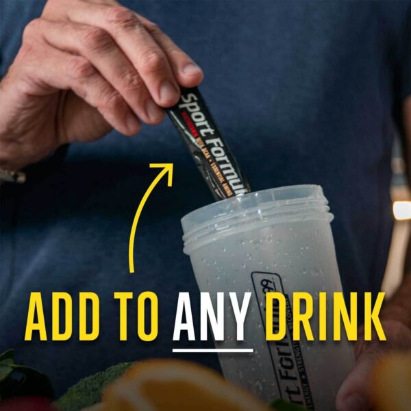 Detalle polvo multivitamínico Sport Formula 99 sabor naranja