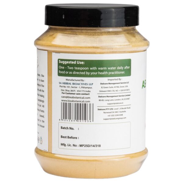 Detalle del polvo natural de raíz Ashwagandha 16 onzas